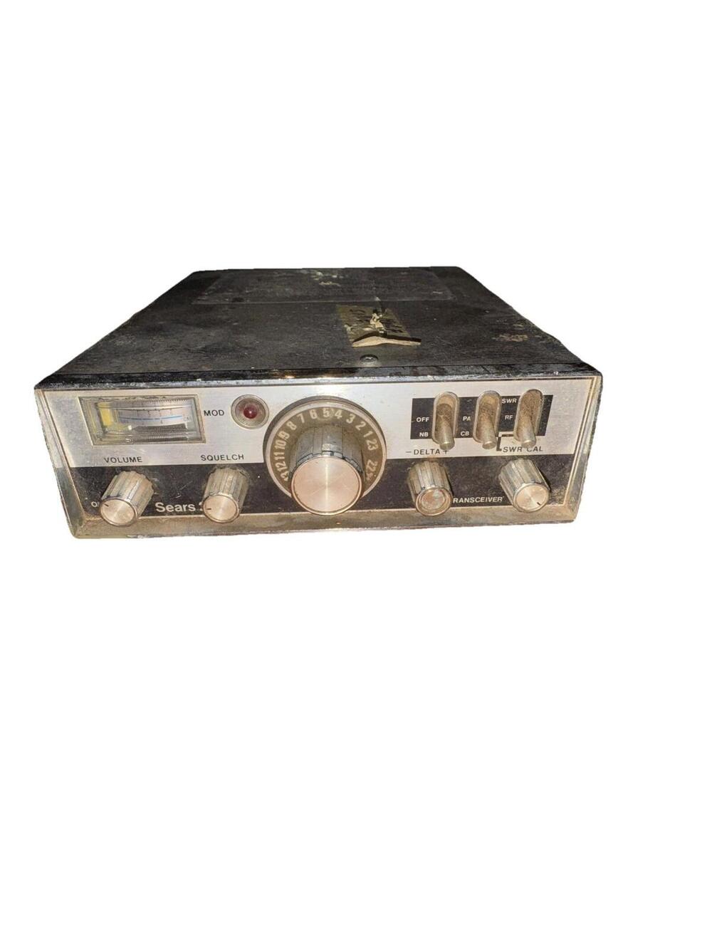 Vintage Sears CB Radio Transceiver with Microphone